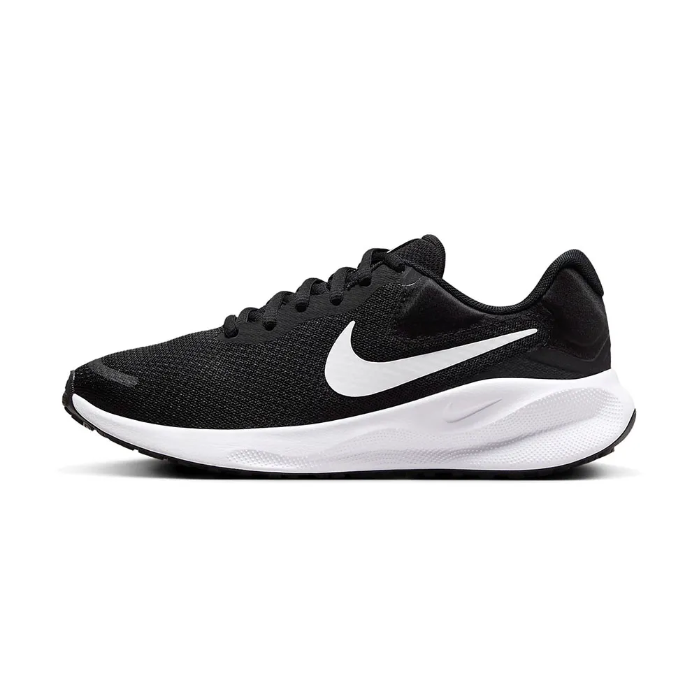 【NIKE 耐吉】W Revolution 7 女鞋 黑白色 緩震 透氣 慢跑 休閒 基本款 慢跑鞋 FB2208-003