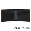 【Cerruti 1881】限量2折 義大利頂級小牛皮8卡短夾皮夾 CEPU05421M 全新專櫃展示品(黑色 贈原廠送禮提袋)