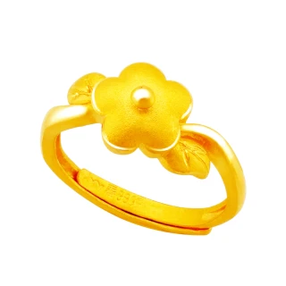 【金合城】純黃金純樸小花造型戒指 2R0772(金重約1.19錢)