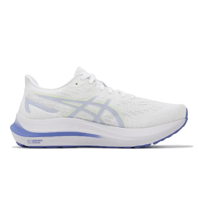 【asics 亞瑟士】慢跑鞋 GT-2000 12 D 女鞋 寬楦 白 藍 支撐 網布 回彈 運動鞋 亞瑟士(1012B504102)