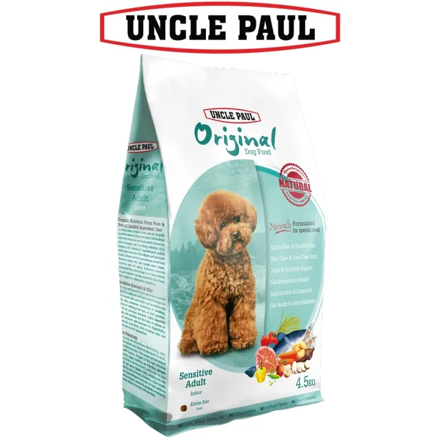 【UNCLE PAUL】保羅叔叔田園生機狗食 4.5kg 低敏成犬 室內犬(成犬 老犬 熟齡犬 狗飼料 寵物飼料)