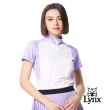 【Lynx Golf】首爾高桿風格！女款合身版銀離子抗菌吸排機能山貓膠標短袖立領POLO衫/高爾夫球衫(二色)