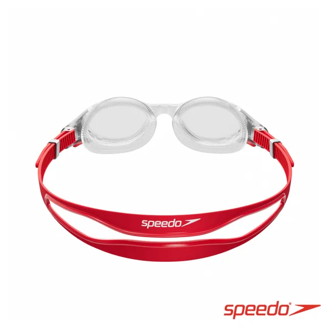 【SPEEDO】成人 運動泳鏡 Biofuse2.0(紅/銀)