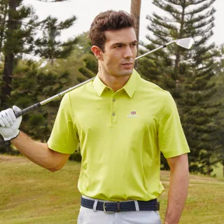 【Snowbee 司諾比】男款素面大緹花短袖Polo衫-2色(吸濕排汗高爾夫球衫 高爾夫球衣 高球上衣)