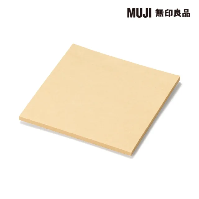 【MUJI 無印良品】便利貼/整面可黏貼式/75×75 原色.30張