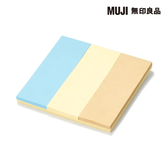 【MUJI 無印良品】便利貼/兩種尺寸綜合/75×75&75×25.各30張