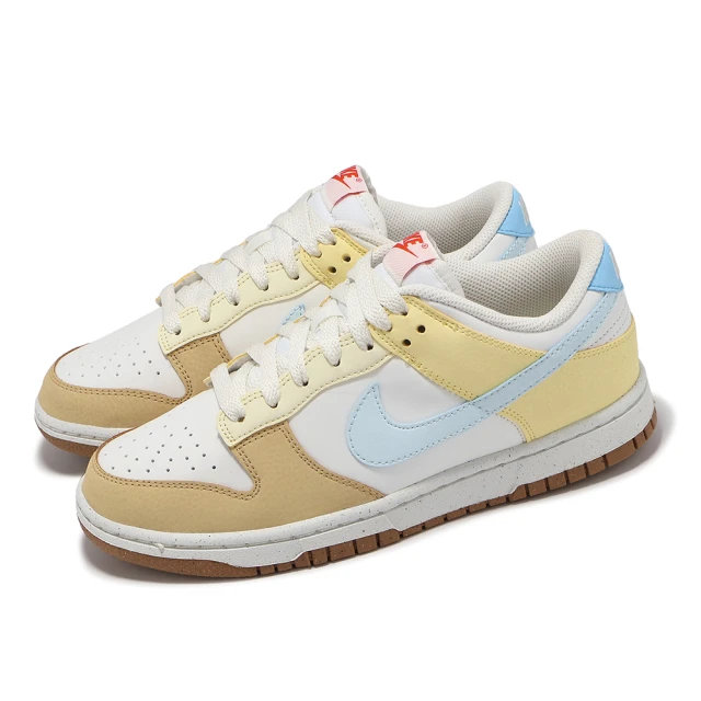 NIKE 耐吉NIKE 耐吉 休閒鞋 Wmns Dunk Low Next Nature 女鞋 白 藍 黃 皮革 低筒 經典(FZ4347-100)