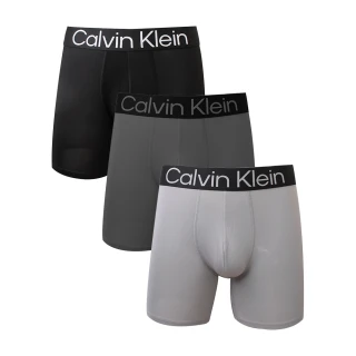 【Calvin Klein 凱文克萊】3件組 CK超細纖維長版男內褲 四角男內褲(CK內褲-多款任選)