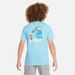 【NIKE 耐吉】上衣 童裝 大童 男女童 短袖上衣 新年款 運動 K NSW TEE BOXY 3 藍 FN9616-407