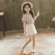 【小衣衫童裝】女童夏季套裝新款韓版條紋T短裙褲兩件套(1130309)