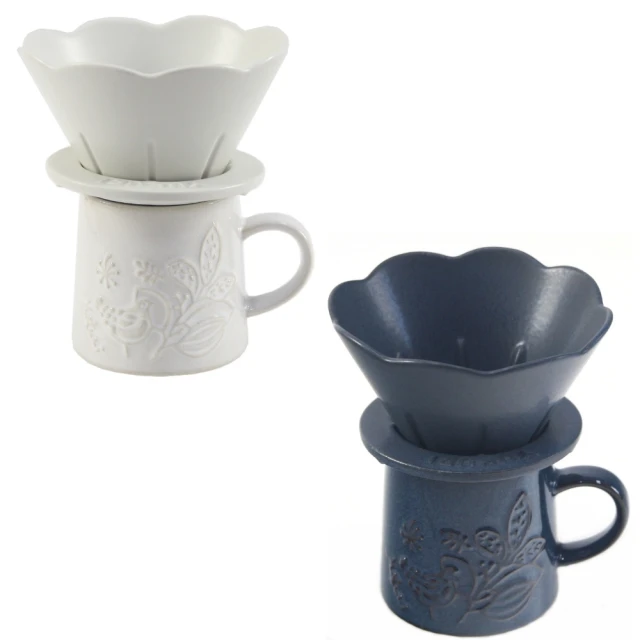 上作美器 獨享手沖咖啡架套組(馬克杯、陶瓷濾杯滴頭、手沖支架