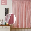 【PLUSIEURS】雙層蕾絲鏤空星窗簾(單件 寬130*高180公分)