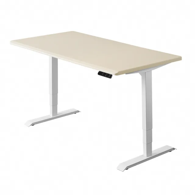 【FUNTE】 三節式電動升降桌 180x80cm 四方桌板 八色可選(辦公桌 電腦桌)