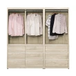 【BODEN】羅菲6.6尺收納衣櫃組合(三抽推門衣櫃+六抽推門衣櫃)