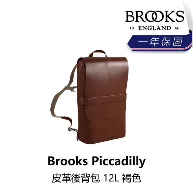 【BROOKS】Piccadilly 皮革後背包 12L 黑色/褐色(B2BK-33X-BXPCDN)