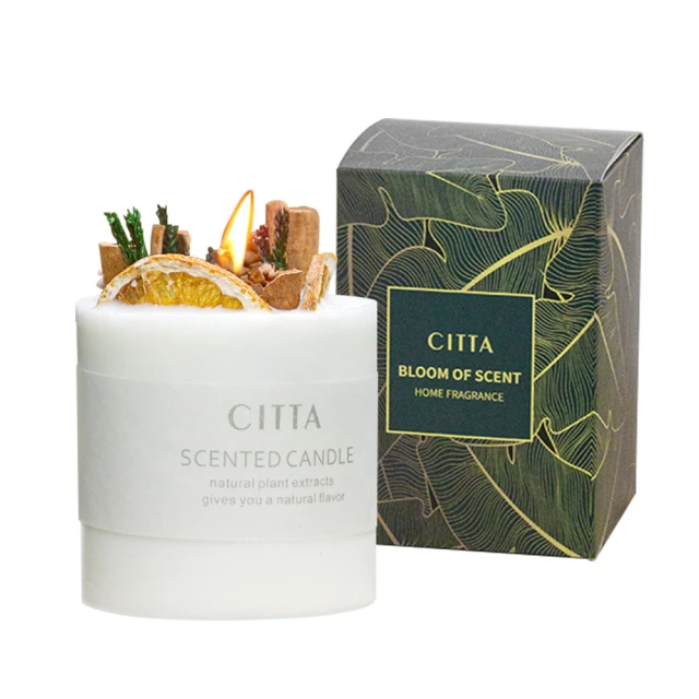 CITTA 乾燥花藝香薰蠟燭 270g(香氛蠟燭 天然大豆蠟 融燭)