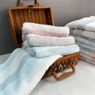 【Gemini 雙星】粉嫩條紋超柔紗系列(方巾超值3入組)