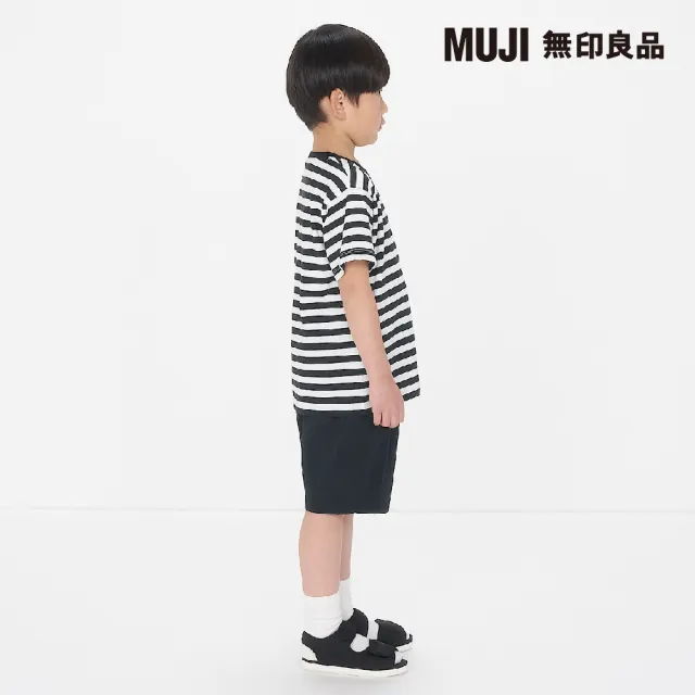 【MUJI 無印良品】兒童棉混聚酯纖維圓領短袖T恤(共9色)