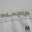 【MYVEGA 麥雪爾】MA棉質字母印花寬鬆彈性上衣-灰(2024春夏新品)