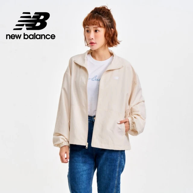 NEW BALANCE NB 拉鍊風衣外套_女性_杏色_WJ41500LIN(美版 版型偏大)