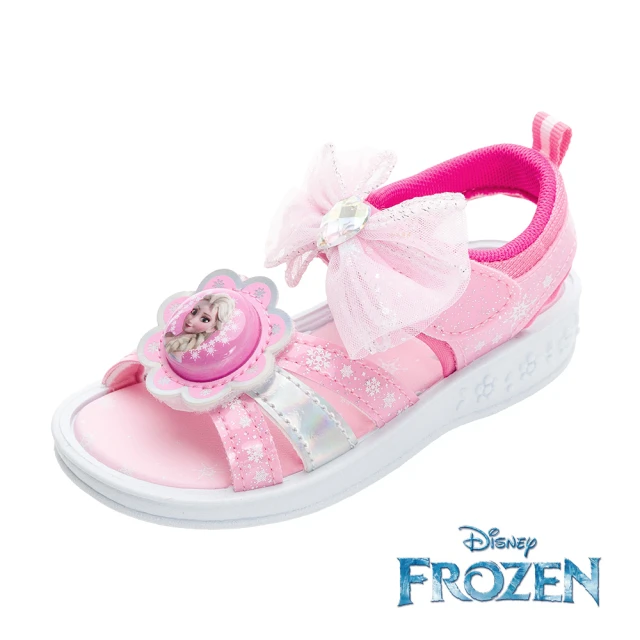 Disney 迪士尼 冰雪奇緣 童鞋 電燈涼鞋/輕量 防水 舒適 台灣製 粉紅(FOKT41553)