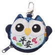 【KIRO 貓】貓頭鷹 拉鍊拼布 吊飾 耳機智慧型 鑰匙收納(820273)