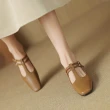 【WYPEX】現貨+預購 復古雙帶真皮瑪莉珍女鞋 不露趾涼鞋(2色)