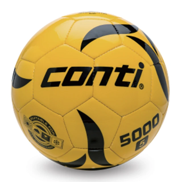 【Conti】原廠貨 5號足球  鏡面抗刮頂級TPU車縫足球/比賽球 黃(S5000-5-Y)