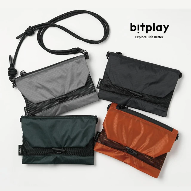 【bitplay】Foldable 2-Way Bag 超輕量翻轉口袋包-銀河灰(購物袋/手機包/多功能/側背包)