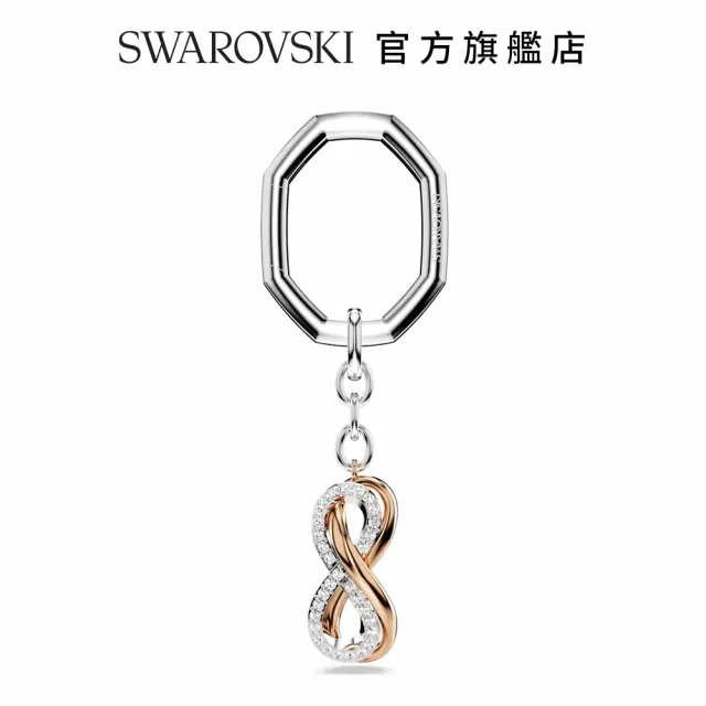 【SWAROVSKI 官方直營】鑰匙扣 Infinity 白色 多種金屬潤飾