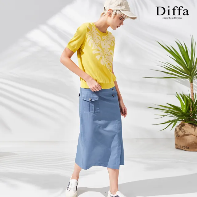 【Diffa】美型不對稱設計工裝長裙-女