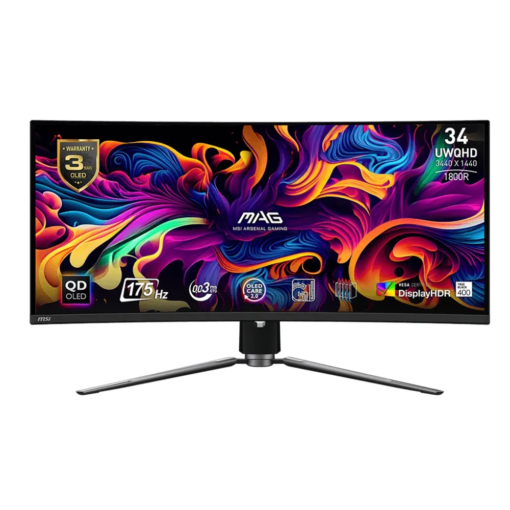 MSI 微星】MAG 341CQP QD-OLED 34型UWQHD 175Hz 電競曲面顯示器