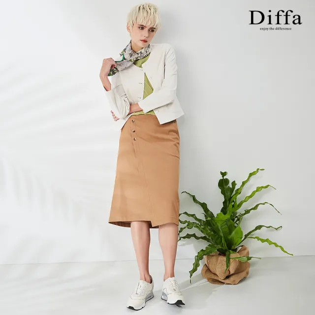 【Diffa】美型剪裁設計長裙-女