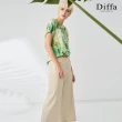 【Diffa】綠花拉克蘭袖設計上衣-女