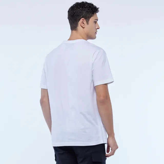 【JEEP】男裝 純棉休閒LOGO短袖T恤(白色)