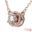 【DOLLY】0.30克拉 輕珠寶14K金完美車工玫瑰金鑽石項鍊(078)