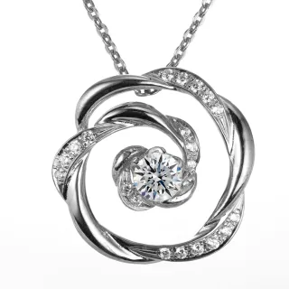 【DOLLY】0.30克拉 輕珠寶完美車工純銀鑽石項鍊
