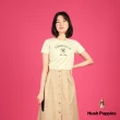 【Hush Puppies】女裝 T恤 經典HP造型繡花短袖T恤(淺綠 / 43211104)