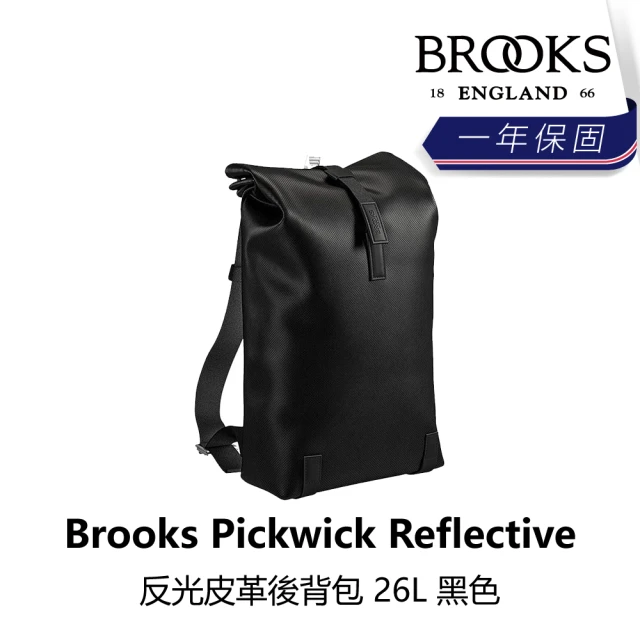 BROOKSBROOKS Pickwick Reflective 反光皮革後背包 26L 黑色(B2BK-318-BKPWRN)