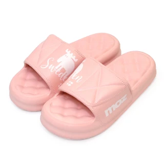 【moz】瑞典 駝鹿 厚片鬆餅拖鞋(草莓牛奶)