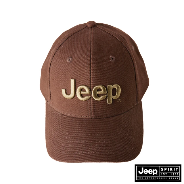 JEEP 經典品牌LOGO車頭燈刺繡棒球帽(深藍)品牌優惠