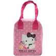 【SANRIO 三麗鷗】Hello Kitty手提直式便當袋2件組(紅粉各1)