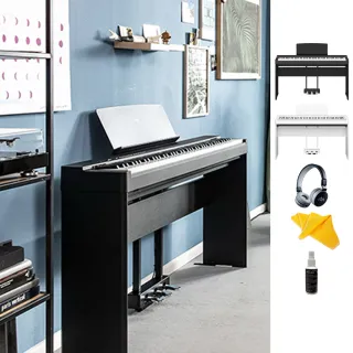 【Yamaha 山葉音樂】P225 88鍵 數位電鋼琴 含琴架款 黑/白(贈琴架 三踏板組 精選耳機 保養組)