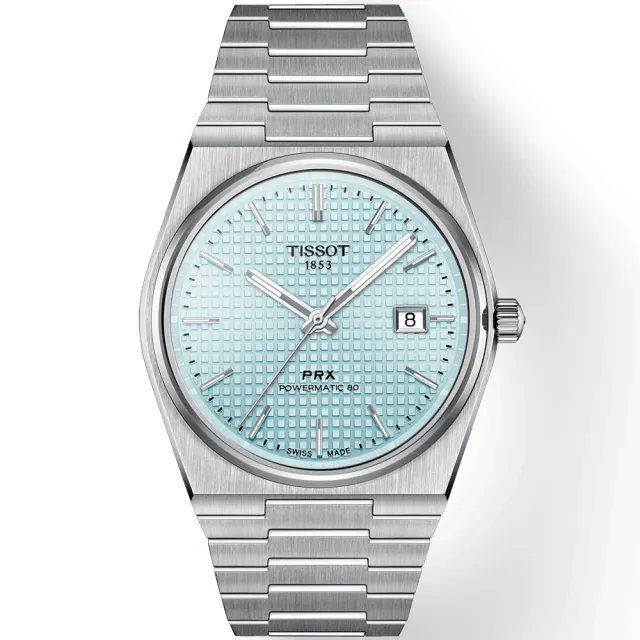 【TISSOT 天梭 官方授權】PRX POWERMATIC 80 機械錶 手錶 母親節 禮物(T1374071104100)