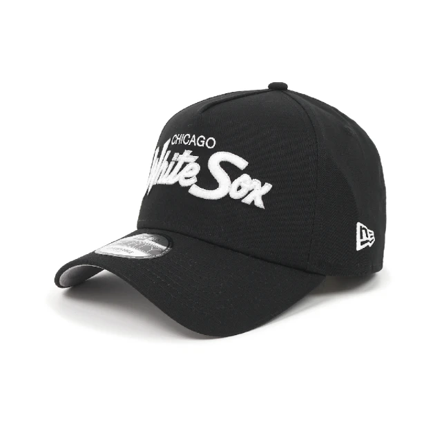 NEW ERA 棒球帽 AF Script MLB 黑白 940帽型 可調式帽圍 芝加哥白襪 CWS 老帽 帽子(NE60350768)