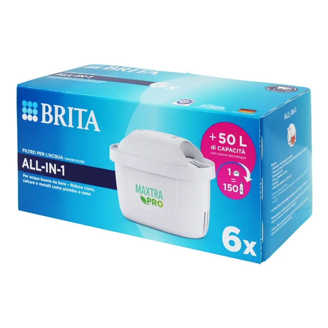 【BRITA】歐洲製 BRITA MAXTRA Pro All-in-1 濾芯6入 MAXTRA濾水壺適用(原裝平輸)