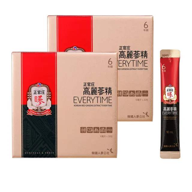 (超市快配)【正官庄】高麗蔘精EVERYTIME 2盒組(10mlx30入/盒)