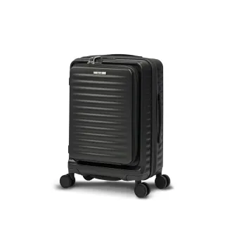 【ELLE】Travel 波紋系列 20吋 高質感前開式擴充行李箱 防盜防爆拉鍊旅行登機箱 EL31280(閃耀灰)