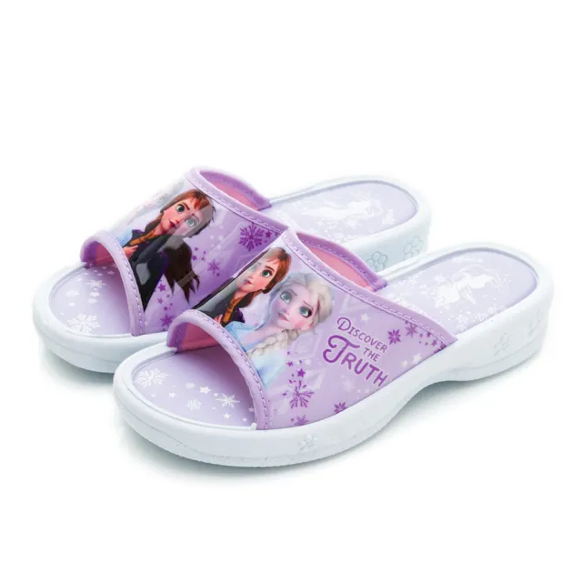 【Disney 迪士尼】冰雪奇緣 童鞋 PVC拖鞋/輕量 舒適 好穿 台灣製 紫(FNKS41007)