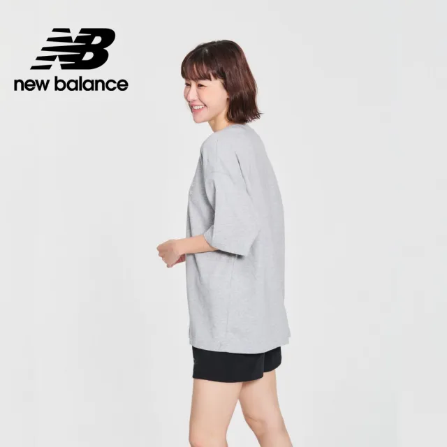 【NEW BALANCE】NB 寬鬆圓領短袖上衣_女性_灰色_WT33534AG(美版 版型偏大)